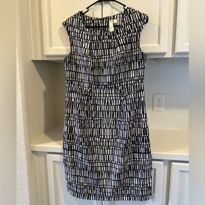 Emma & Michele Business Dress - Black and White Print -Size 8